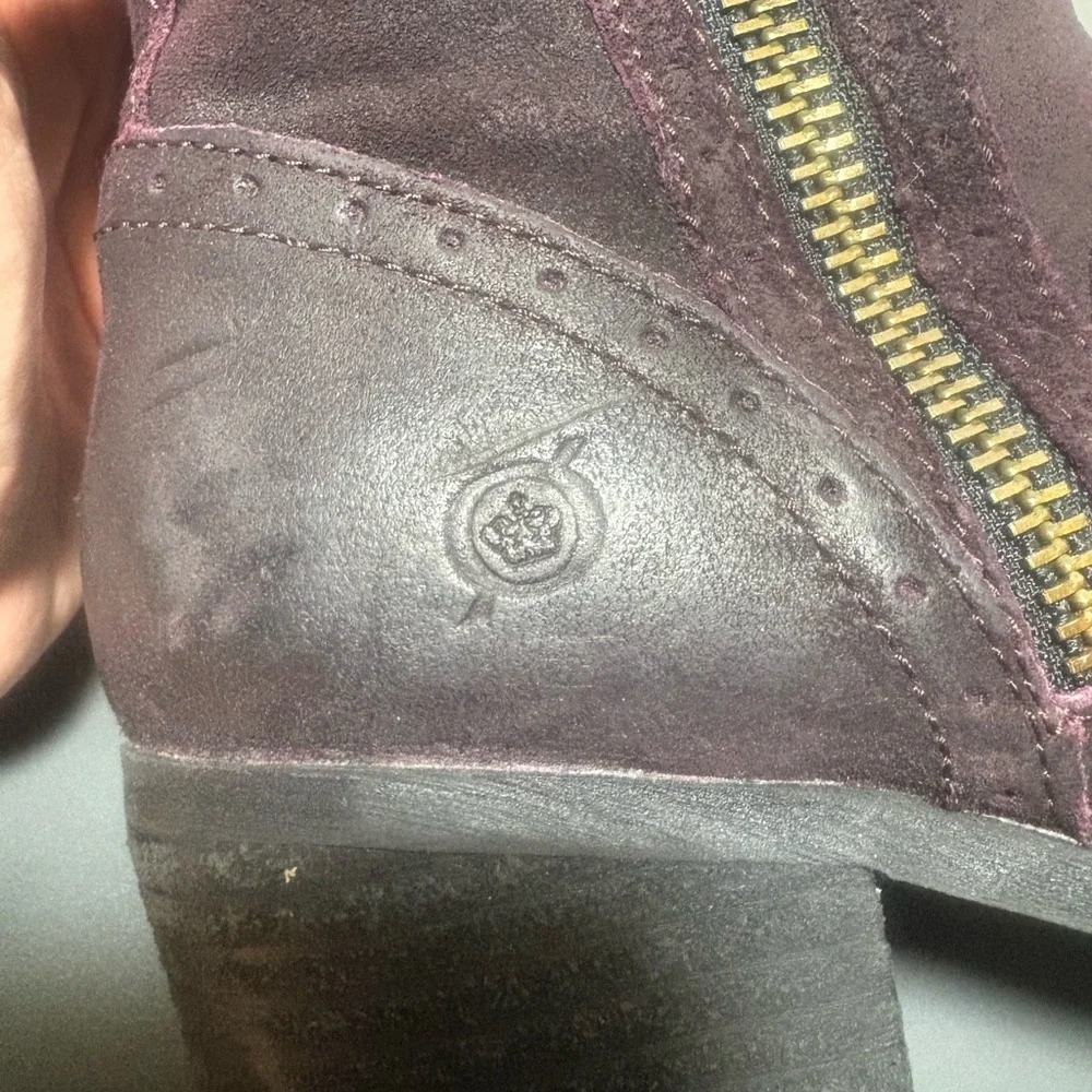 BORN Poly Purple Suede Leather Boots